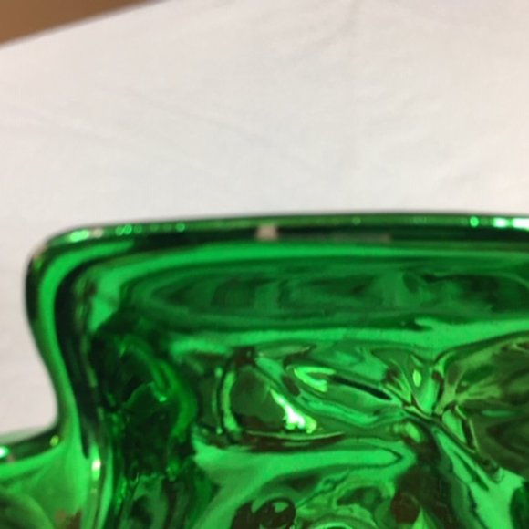 VTG Red & Green Decorative Snowman Holiday Candy Treat Plates Dishes Set of Two - Picture 11 of 16